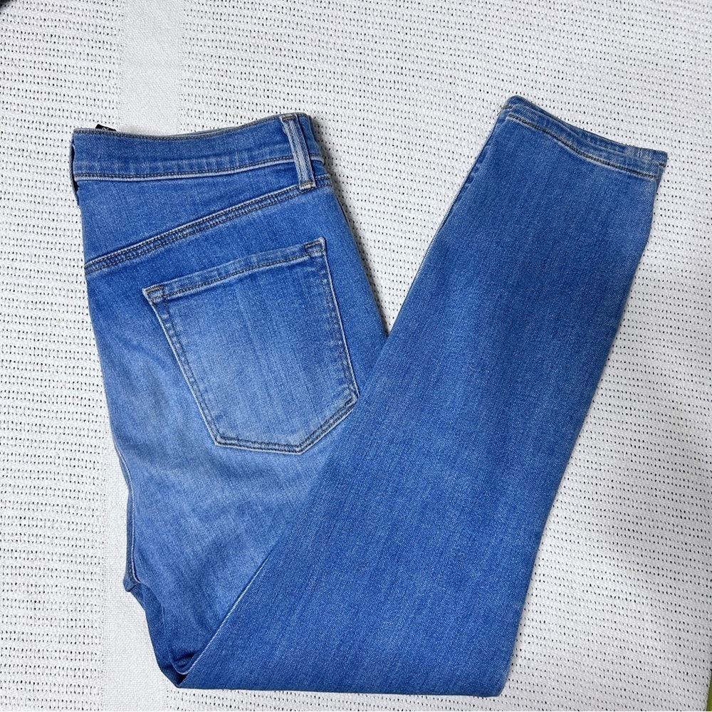 J Brand Alana High Rise Crop Skinny Jeans Sawyer District Blue Denim Size 29